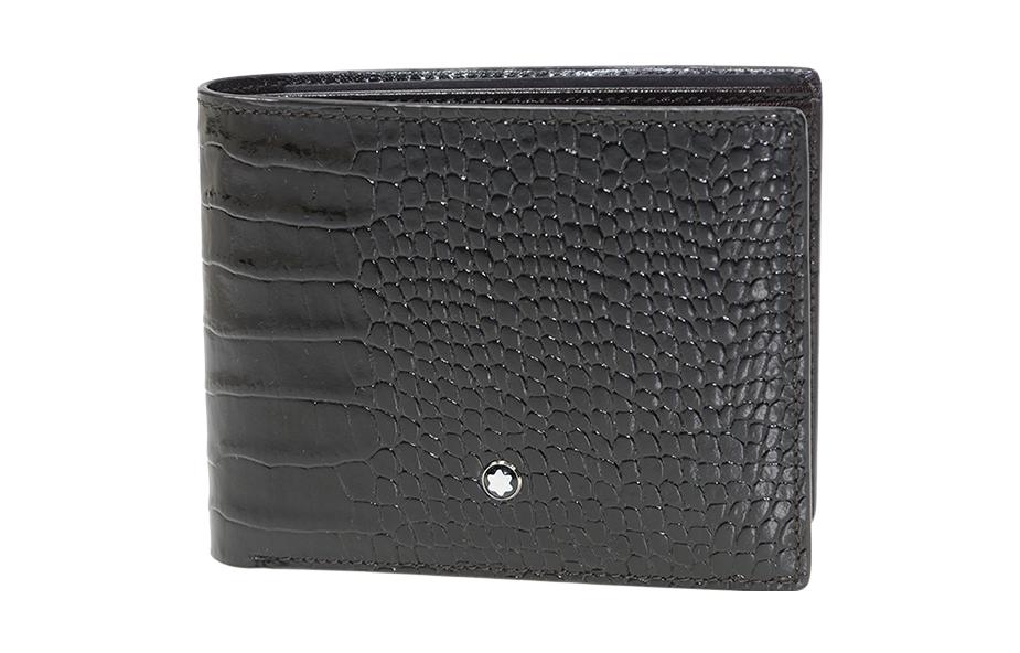

MONTBLANC Кожаный кошелек мужской черный