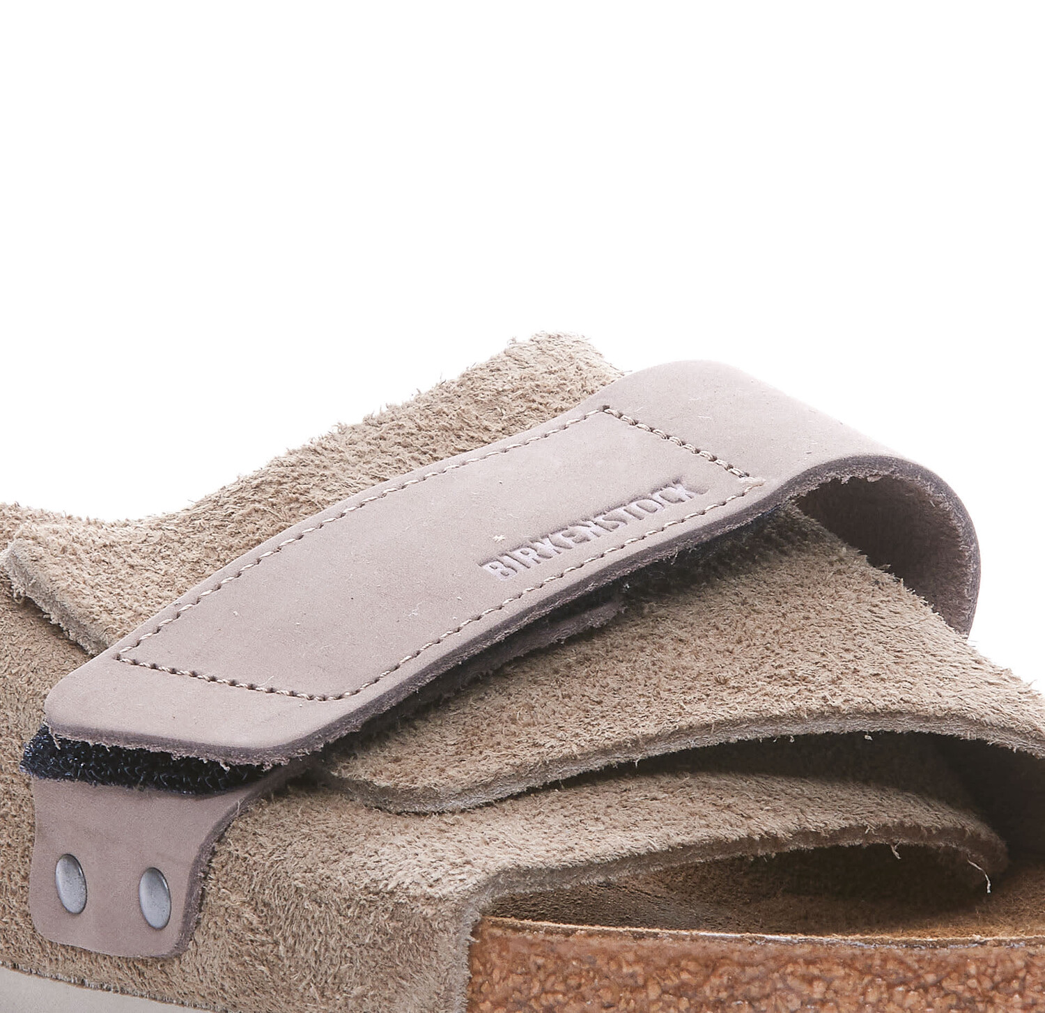 Сандалии Birkenstock Kyoto Nubuck-Suede Leather узкие, серо-бежевый — фото 2