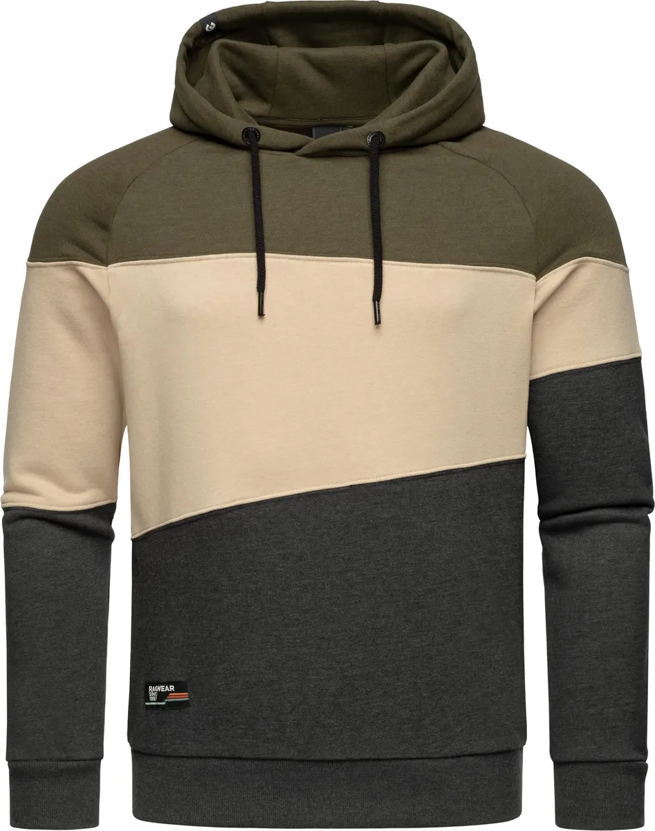 

Толстовка Ragwear "Thres", спортивный мужской свитер в полоску, зеленый