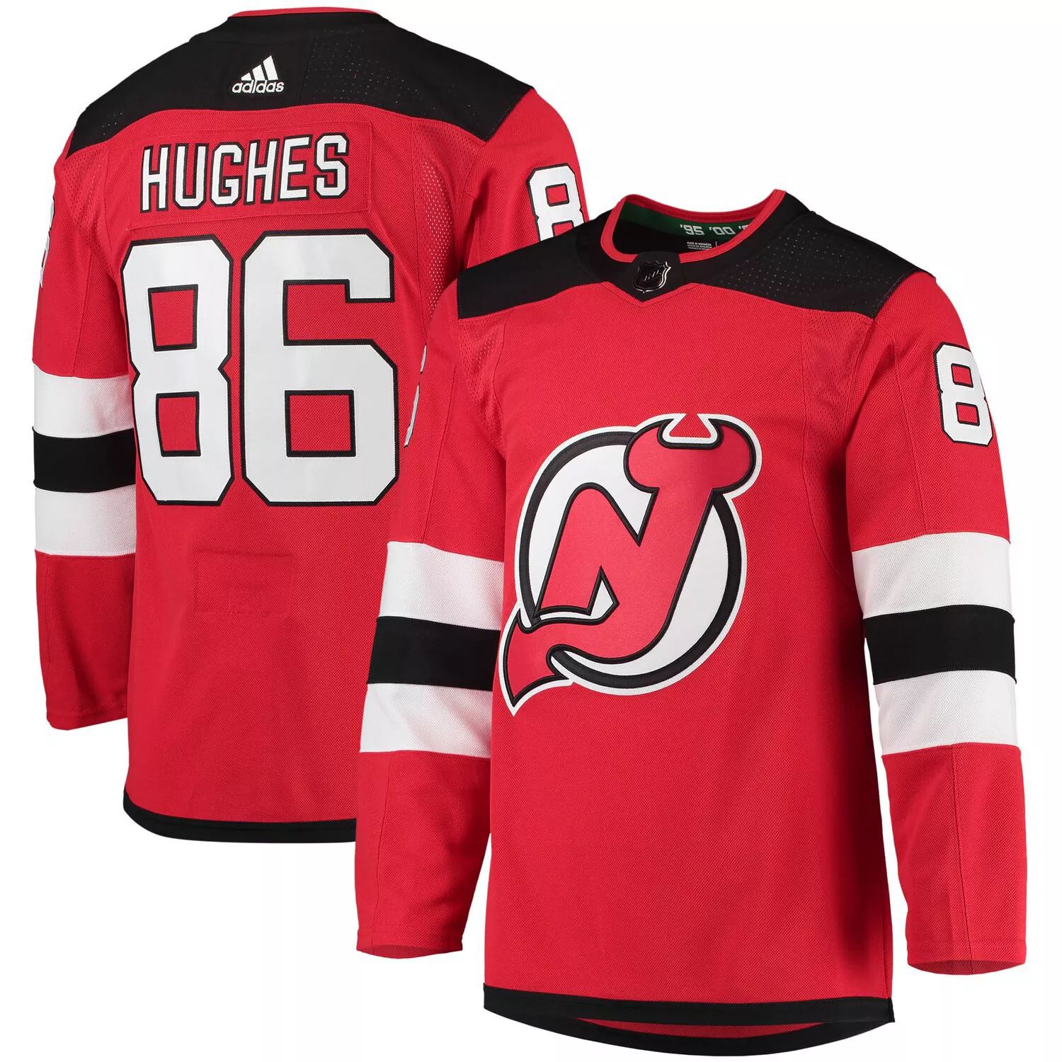 

Мужская красная футболка Jack Hughes New Jersey Devils Home Primegreen Authentic Pro Player adidas, Красный, Мужская красная футболка Jack Hughes New Jersey Devils Home Primegreen Authentic Pro Player adidas