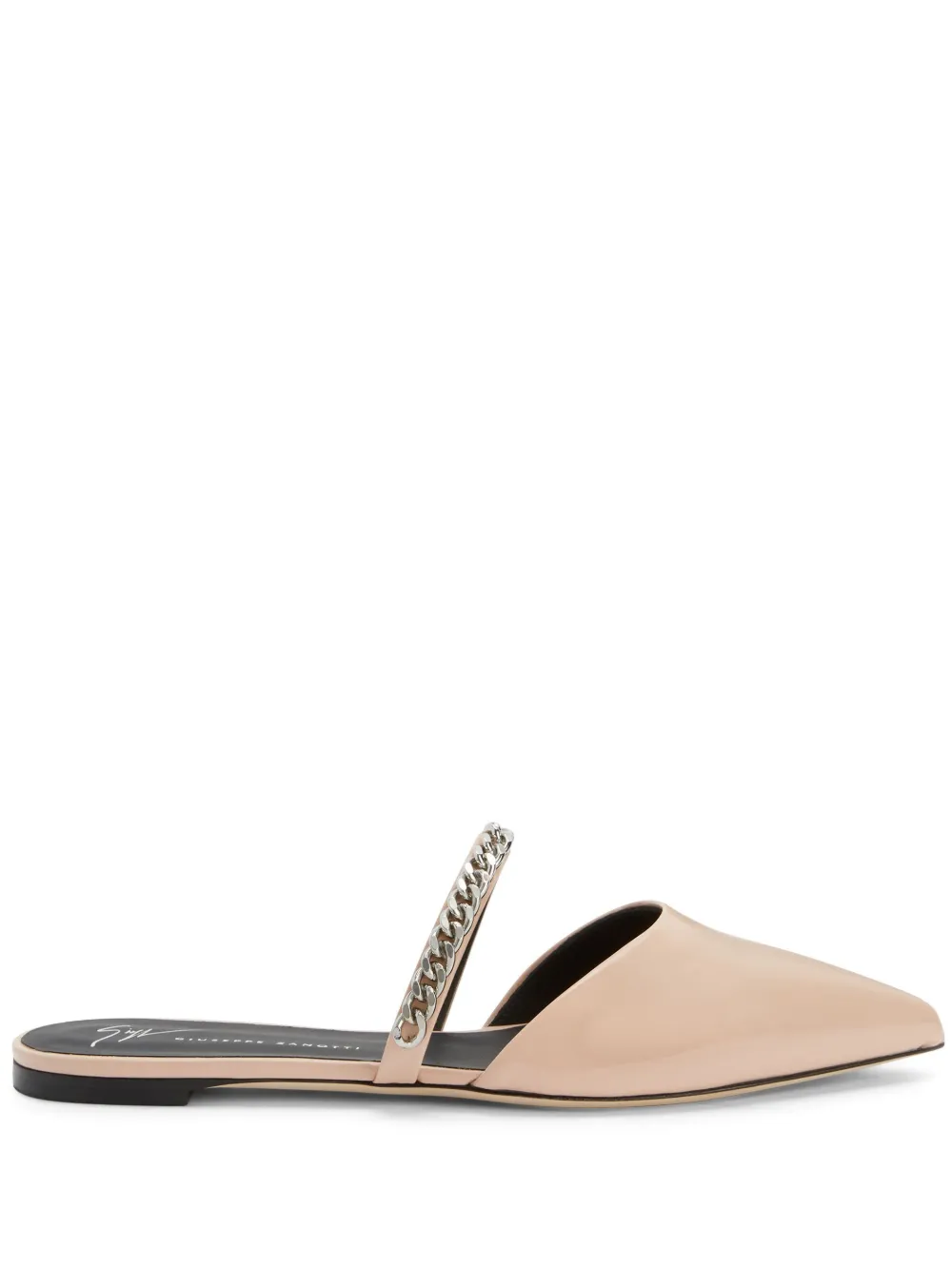 Мюли Laurette с цепочкой Giuseppe Zanotti, нейтральный