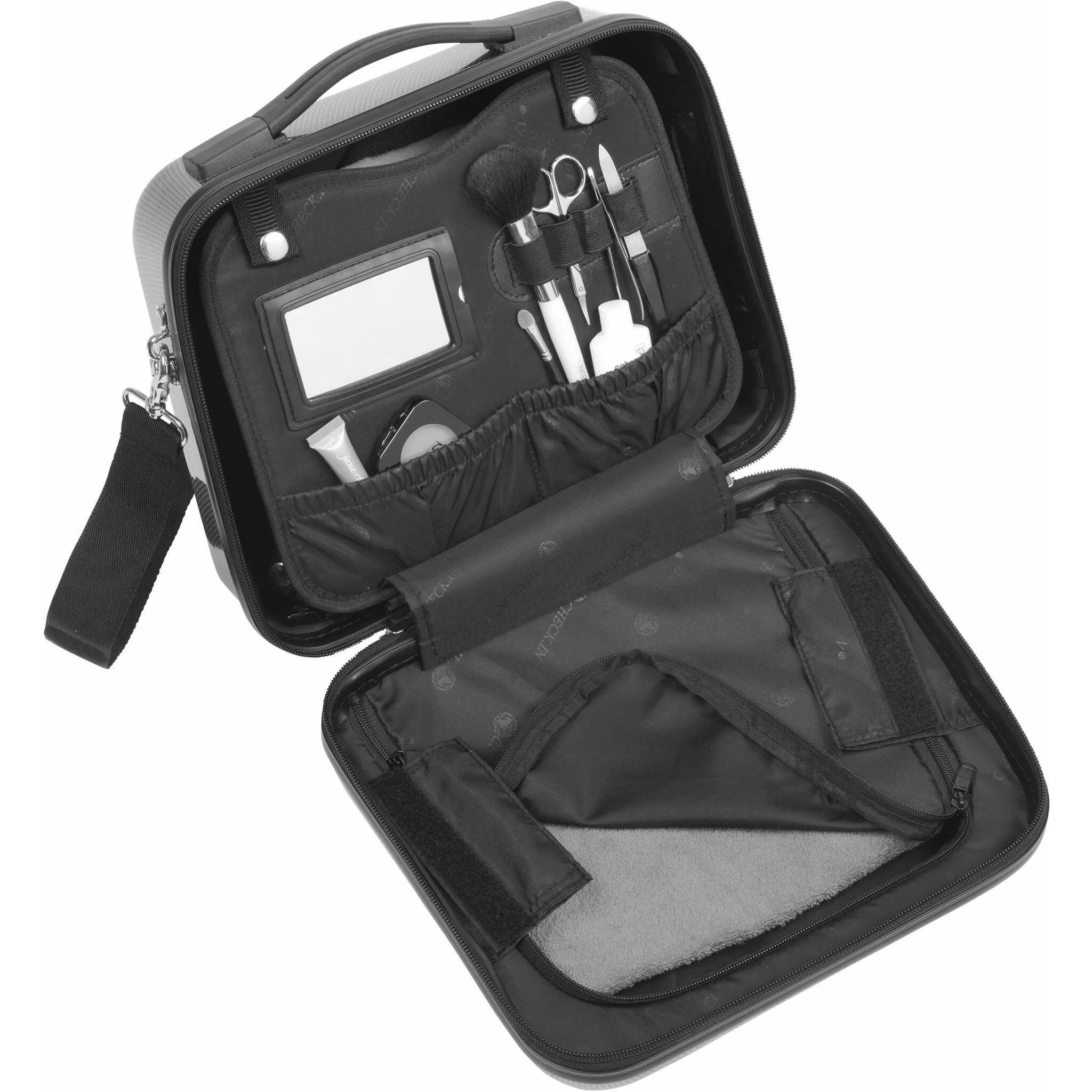 

CHECK.IN Beautycase "London 2.0", косметичка, пристегивающаяся, дорожная сумка, с плечевым ремнем, розовый