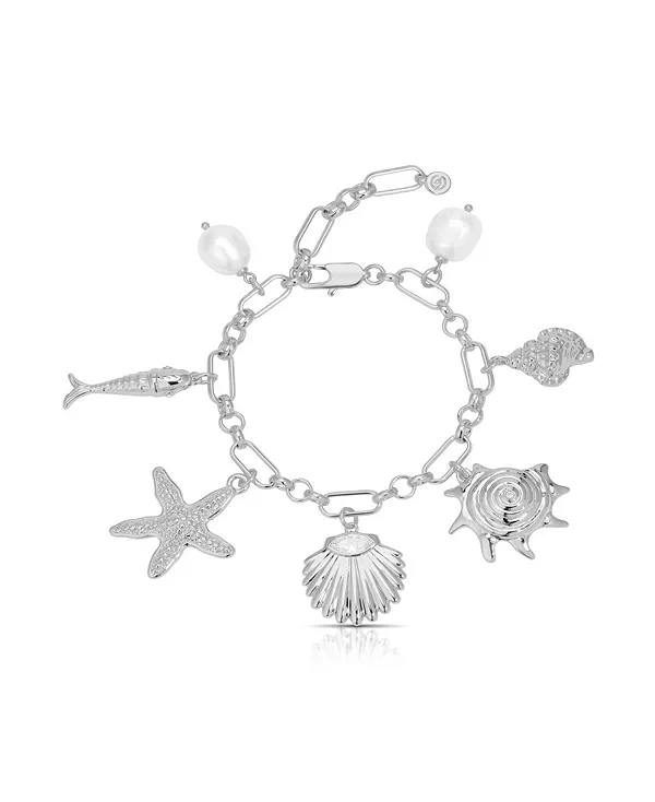 

Браслет с подвесками «Океанические мечты» Ettika, silver