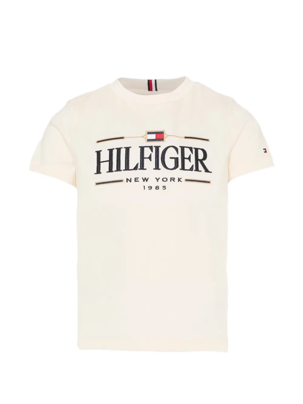 

Футболка с вышитым логотипом Icon Tommy Hilfiger Junior, бежевый