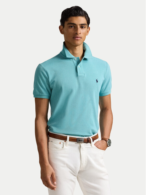 

Рубашка поло облегающего кроя 710536856439 Polo Ralph Lauren, зеленый