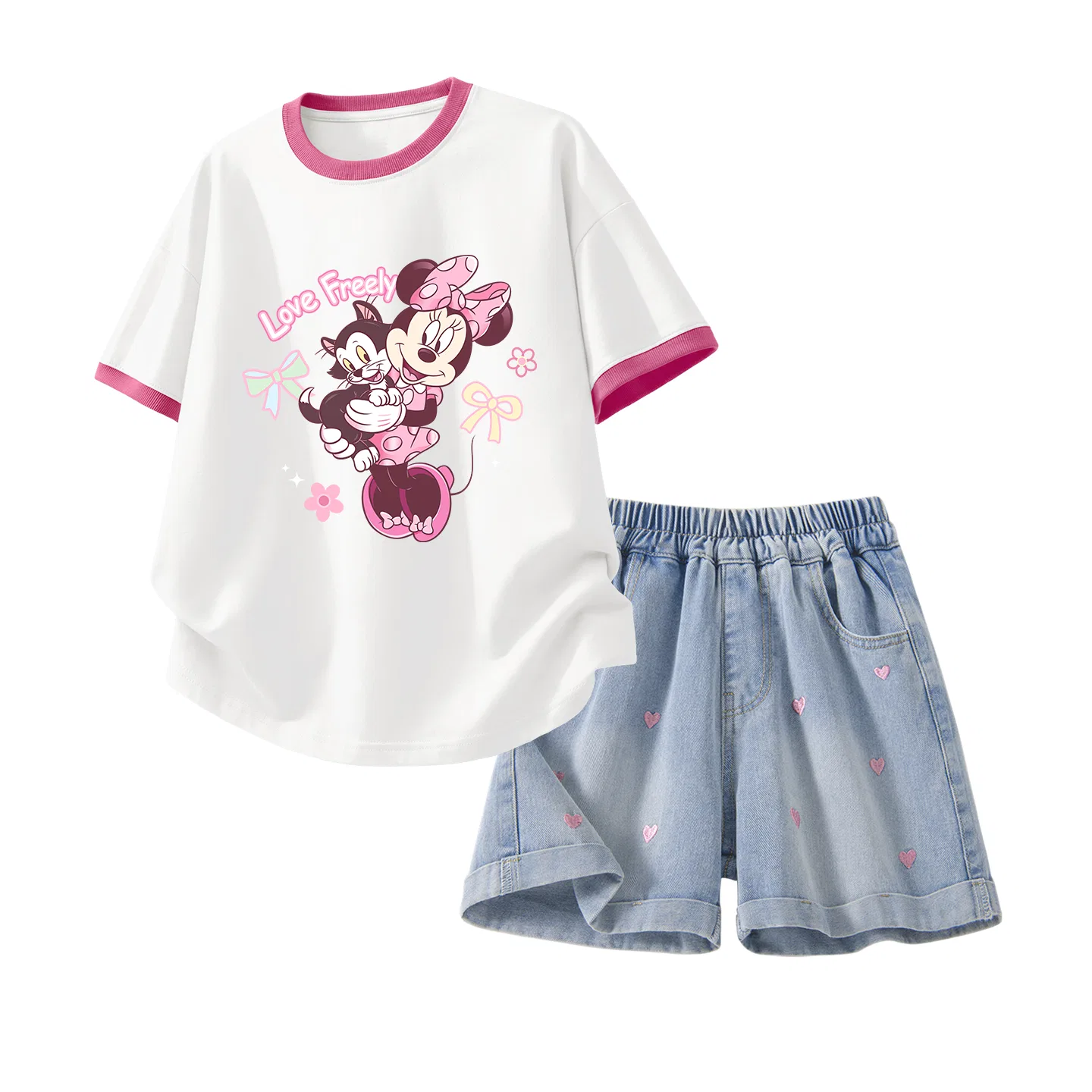 Спортивный костюм Disney Catnie бело-красно-джинсовый синий