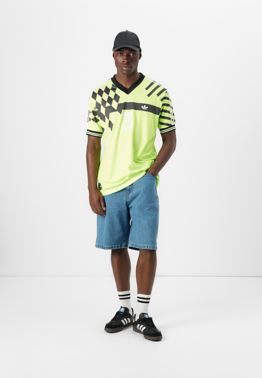 Футболка с принтом WAVE UNISEX Adidas Originals, неоновый зеленый — фото 2