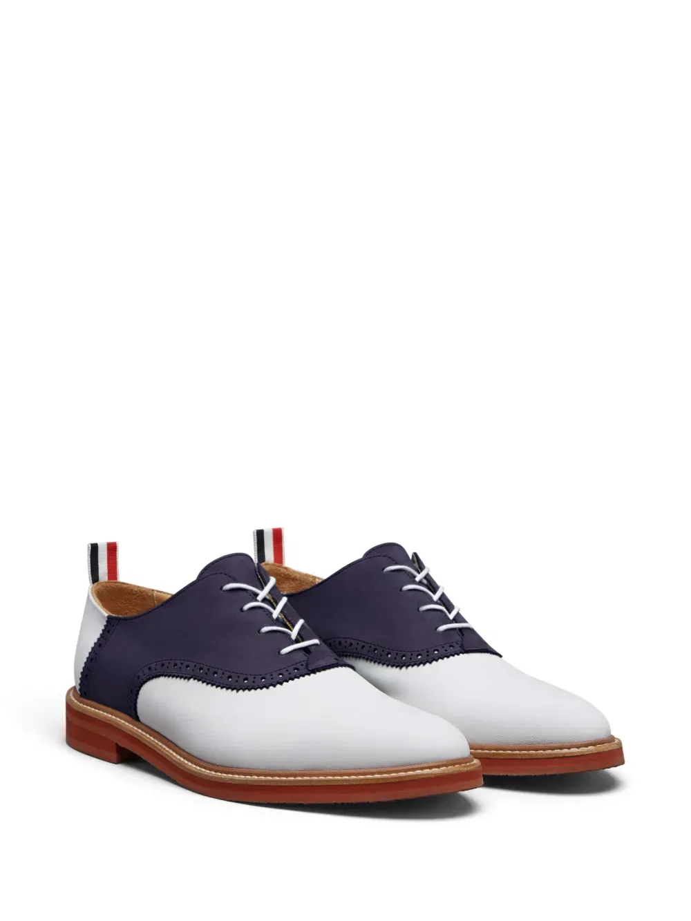 Оксфордские туфли с цветовыми блоками Thom Browne, белый — фото 2