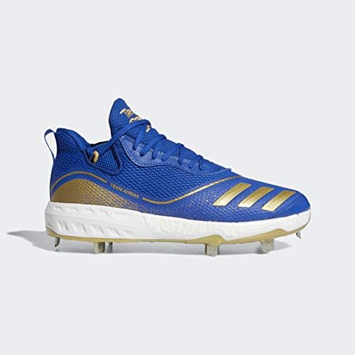 Мужские бейсбольные бутсы adidas Icon V Bounce, белый/золотой — фото 4