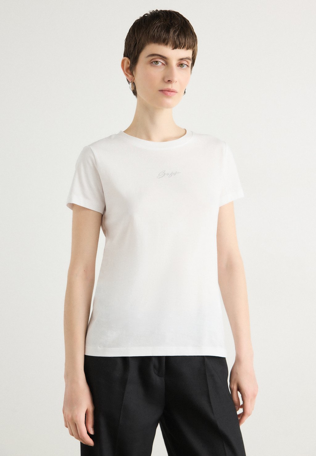 

Футболка с принтом Basic T-shirt BOSS, белый