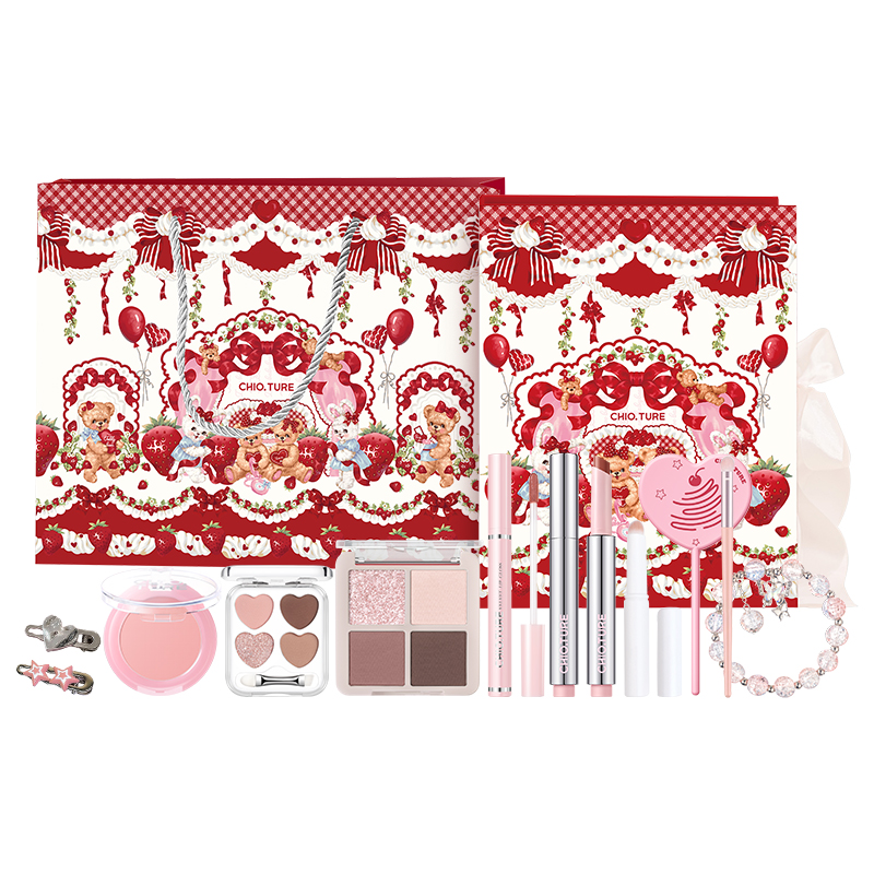 

Новогодная жидкая помада-румяна-тени легко растушевываются натуральный матовый эффект зеркальное покрытие контуринг CHIOTURE