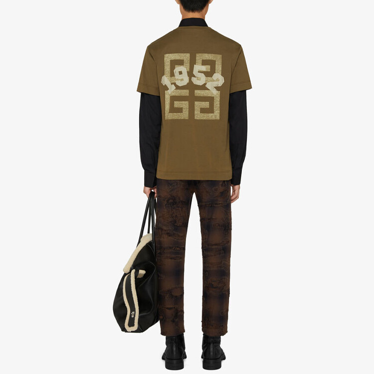 Футболка мужская оливково-зеленая Givenchy, оливково-зеленый — фото 3