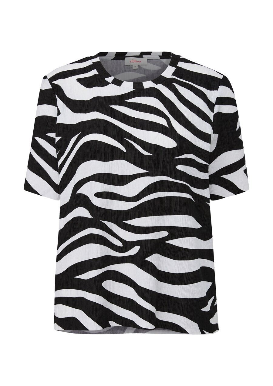 

Футболка s.Oliver Shirt, черный/белый