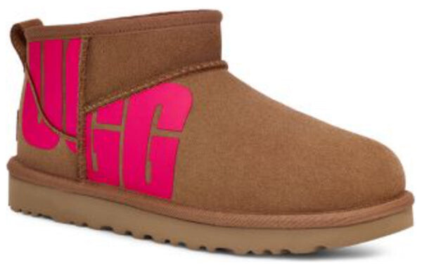 Кроссовки classic ultra mini broken logo 'chestnut pink' Ugg, мультиколор — фото 4