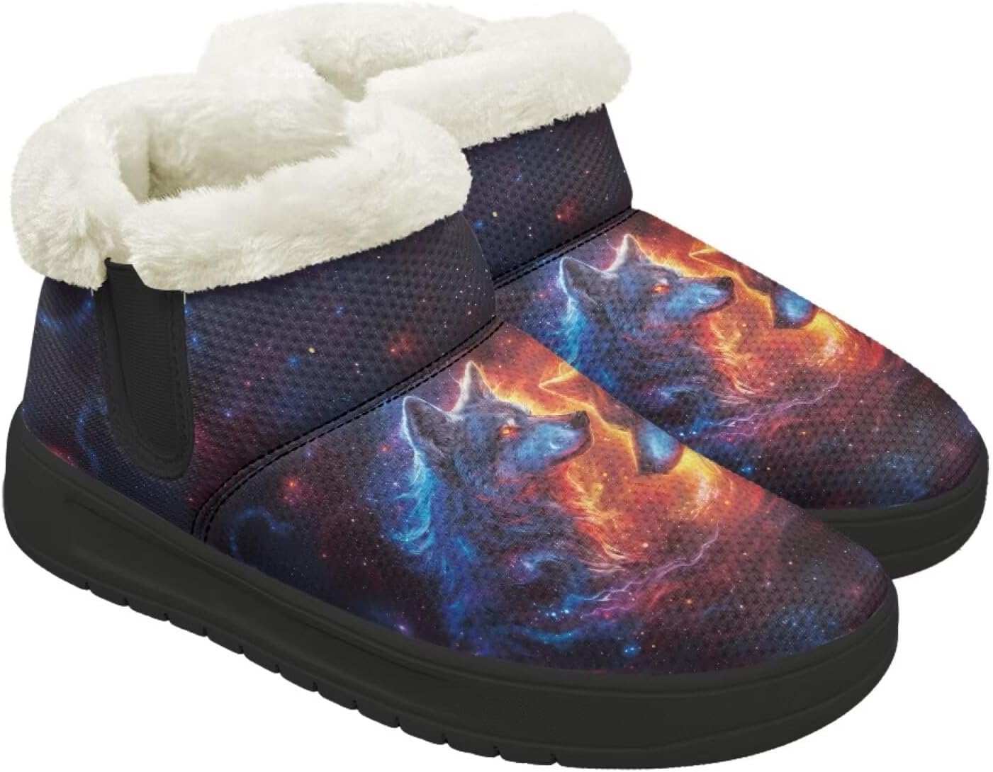 

Мужские зимние ботинки Qoiuvncy slip-on с меховой подкладкой, теплые мягкие зимние сапоги с черной подошвой