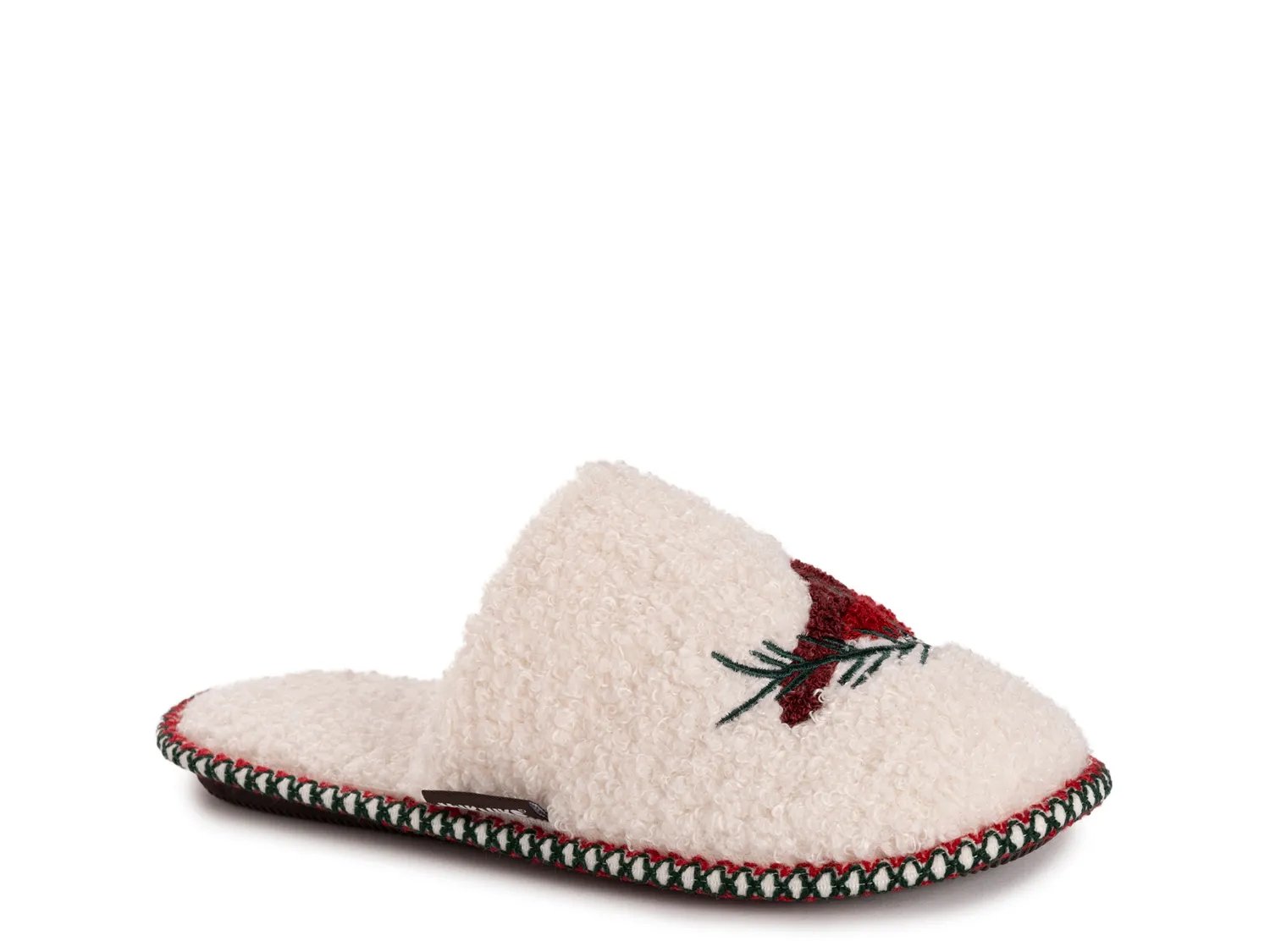 Тапочки MUK LUKS Novelty Punch Needle Slipper - Women's, White Cardinal