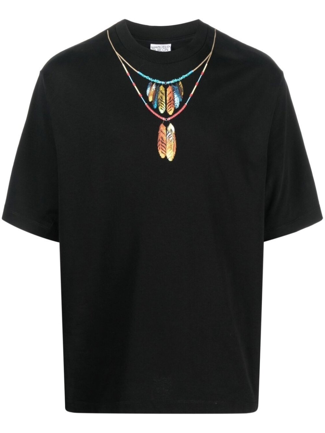 

Футболка Feathers Necklace Marcelo Burlon County of Milan, черный