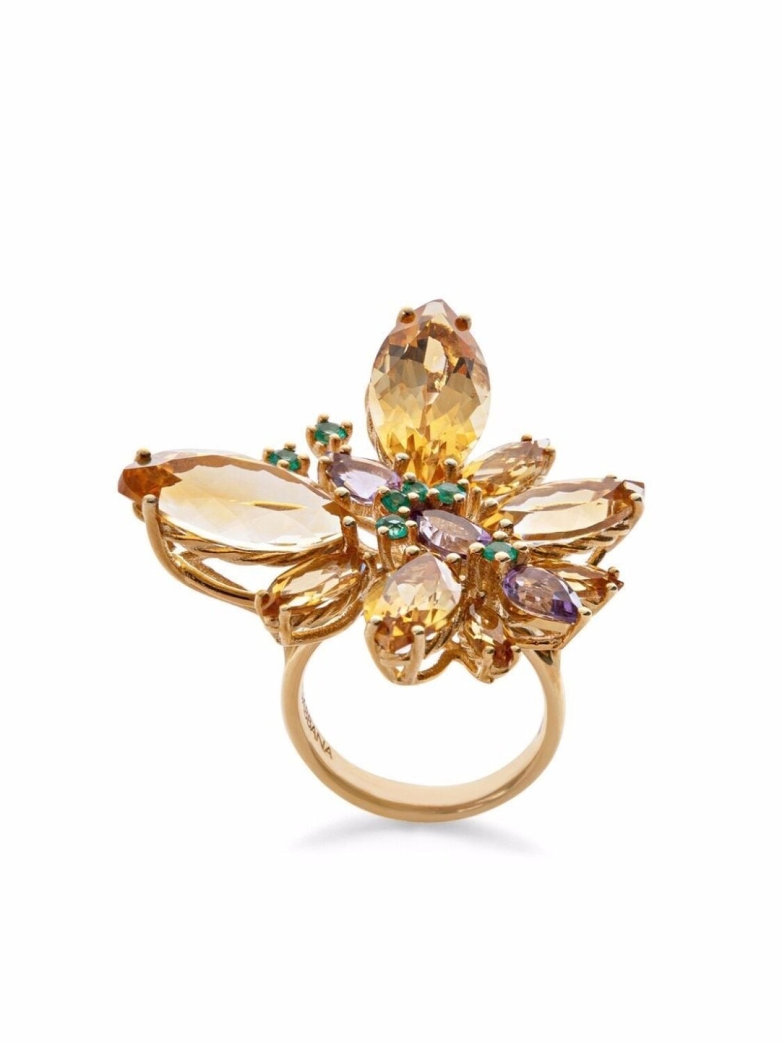 

Кольцо Spring из желтого золота с камнями Dolce & Gabbana, золотой