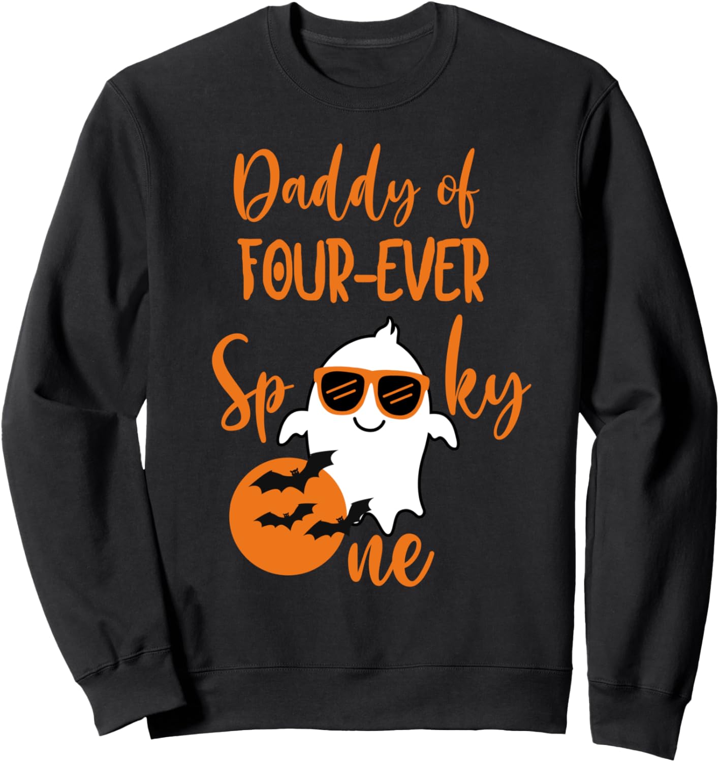 

Толстовка для вечеринки в честь 4-летия «Папа четверых детей навсегда: Жуткий один на Хэллоуин» Family Look Halloween Theme Party Decoration Gifts, черный