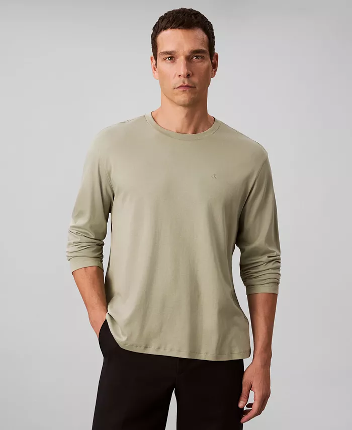 

Футболка с длинным рукавом Supima Cotton Crewneck Calvin Klein, зеленый