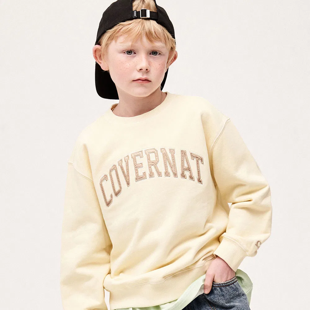Детский свитшот Arch Logo Pigment жёлтый от Covernat Kids