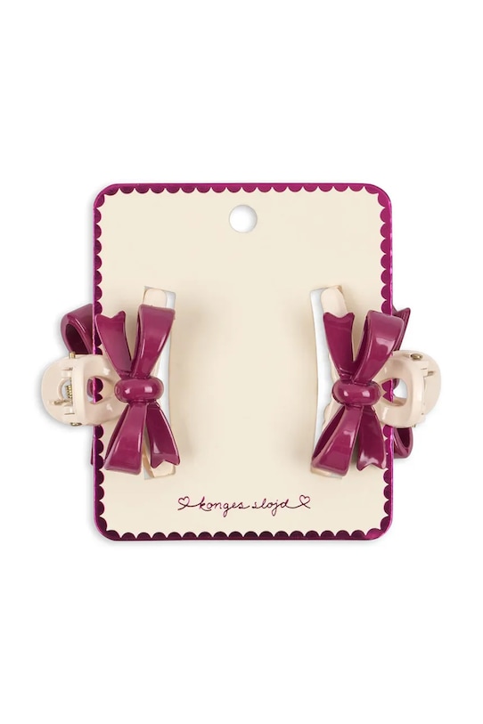 

Набор из 2 украшений Belis Bow Hair Claw Konges Sløjd, бордовый