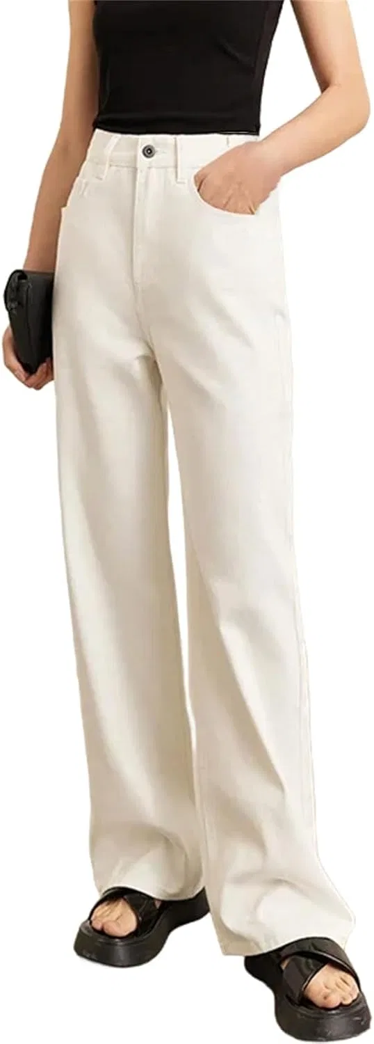Джинсы широкие, Beige, бренд не указан
