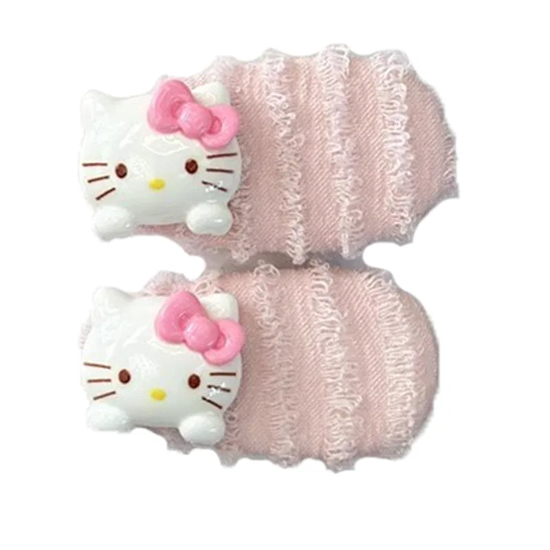 Заколки для волос Sanrio Hello Kitty Kurolumi из хлопка и льна — фото 4