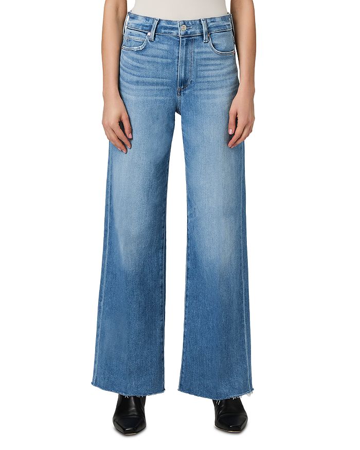 

Anessa High Rise Wide Leg Jeans in Mesmerize PAIGE, синий