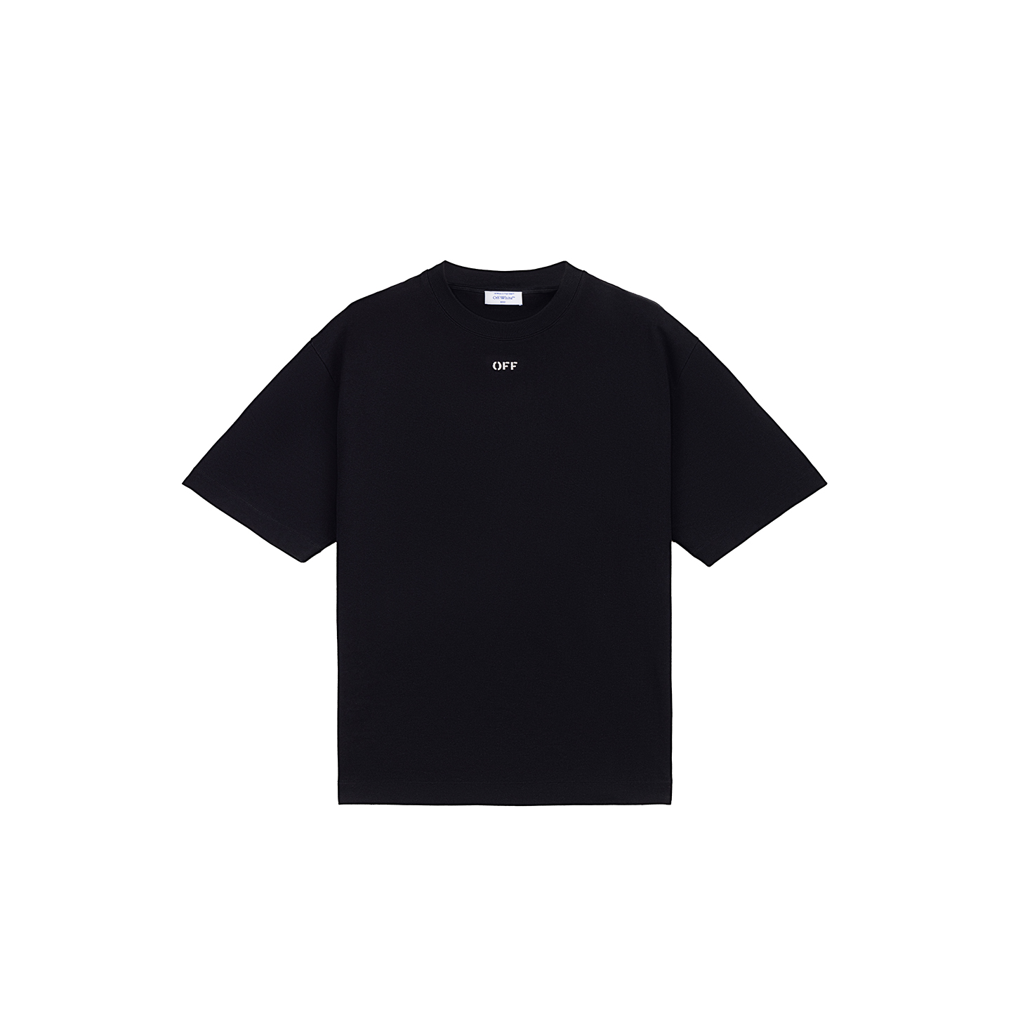 OFF-WHITE Футболка OFF WHITE Unisex черная с круглым вырезом, средней плотности — фото 2