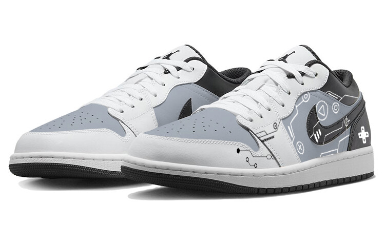 Кроссовки Air JORDAN 1 Vintage Basketball Shoes Men Low-Top Black White — фото 3