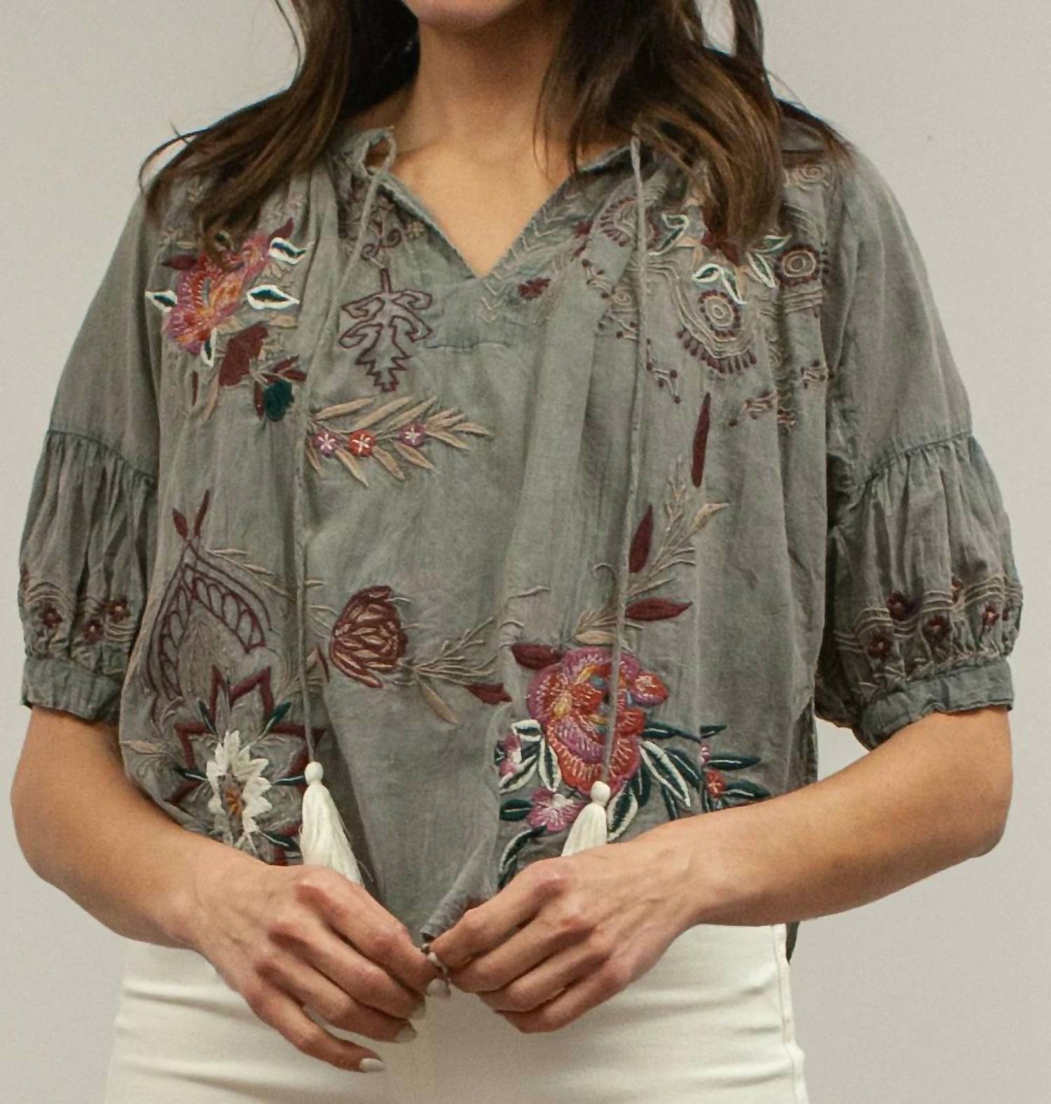 

Блузка Izzy в цвете кипарис Kyla Seo, Cypress