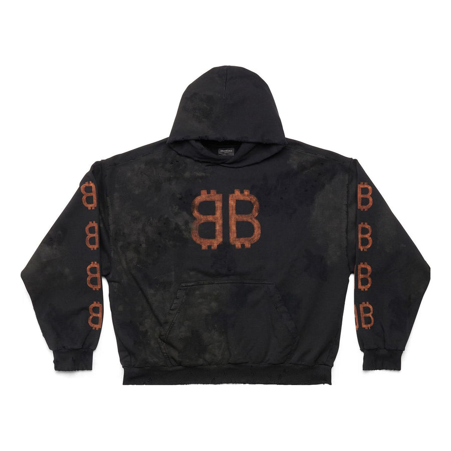 

Худи Balenciaga Crypto Hoodie Medium Fit 'Black Faded', черный
