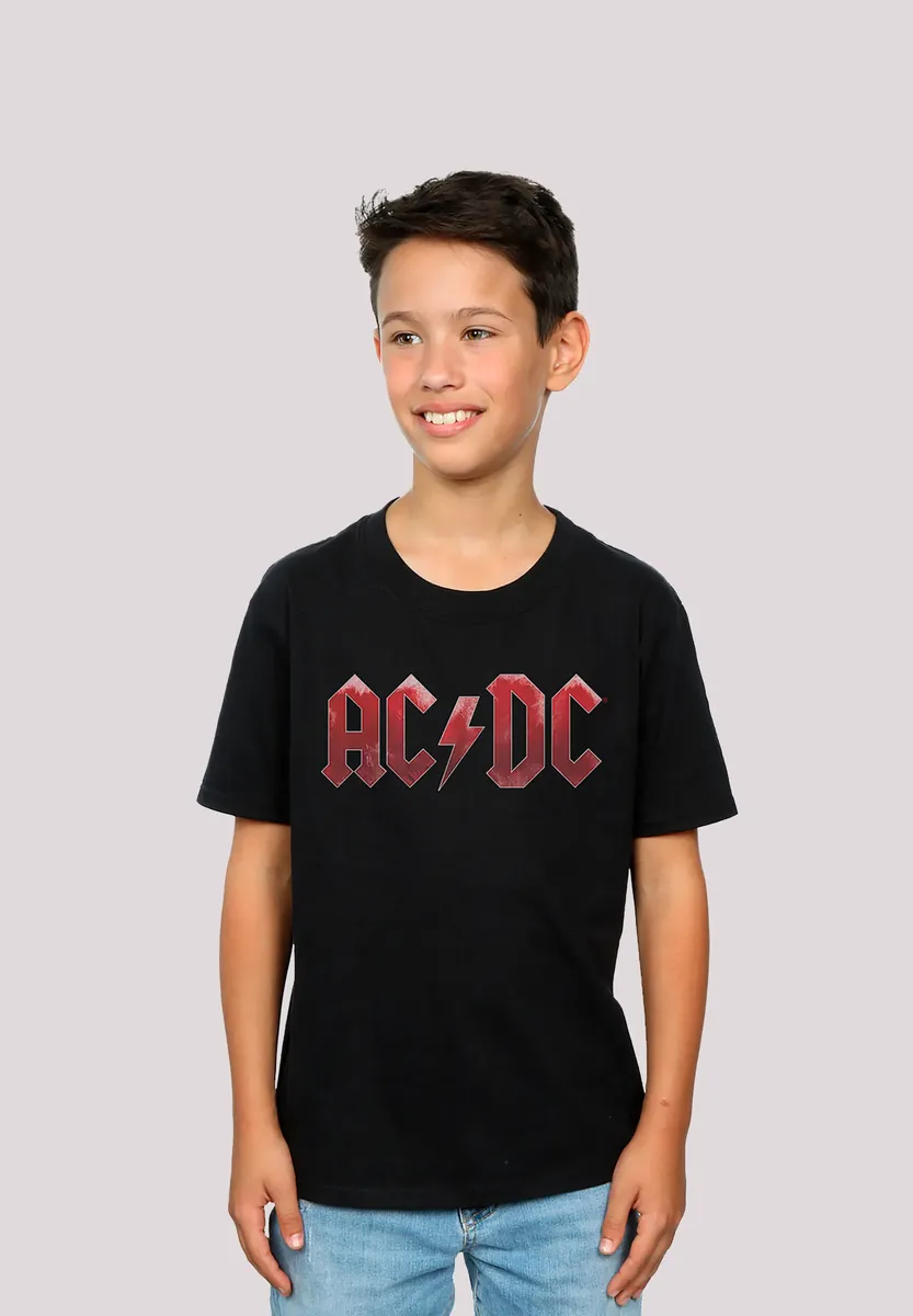 

Футболка F4NT4STIC "ACDC Red Ice Logo для детей и мужчин", принт, черный