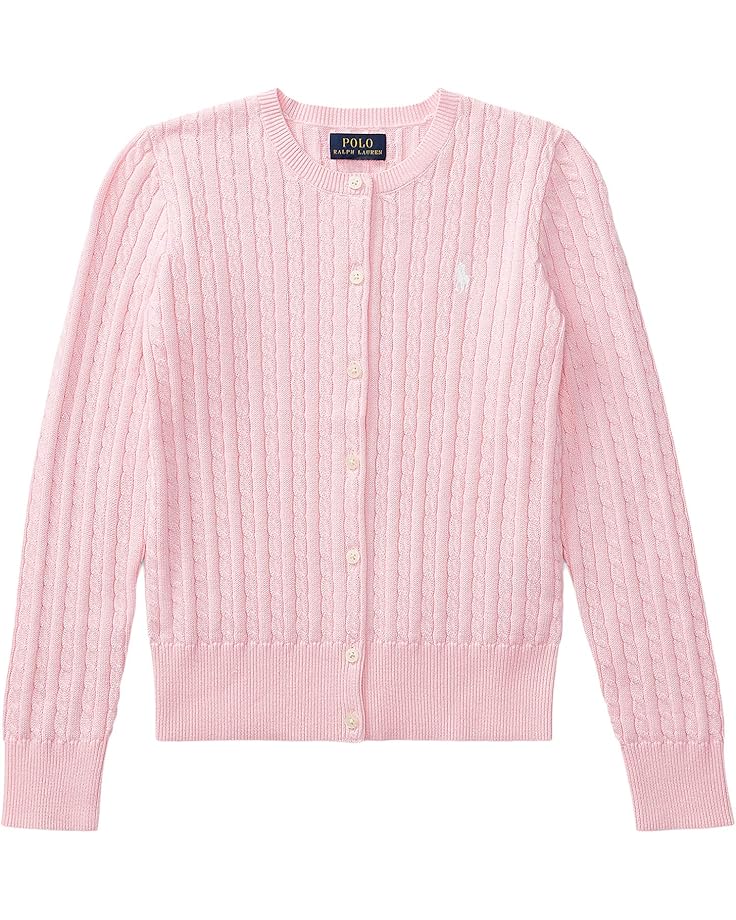 

Свитер Polo Ralph Lauren Kids Cable Knit Cotton Cardigan, цвет Hint of Pink/Nevis Pony Player