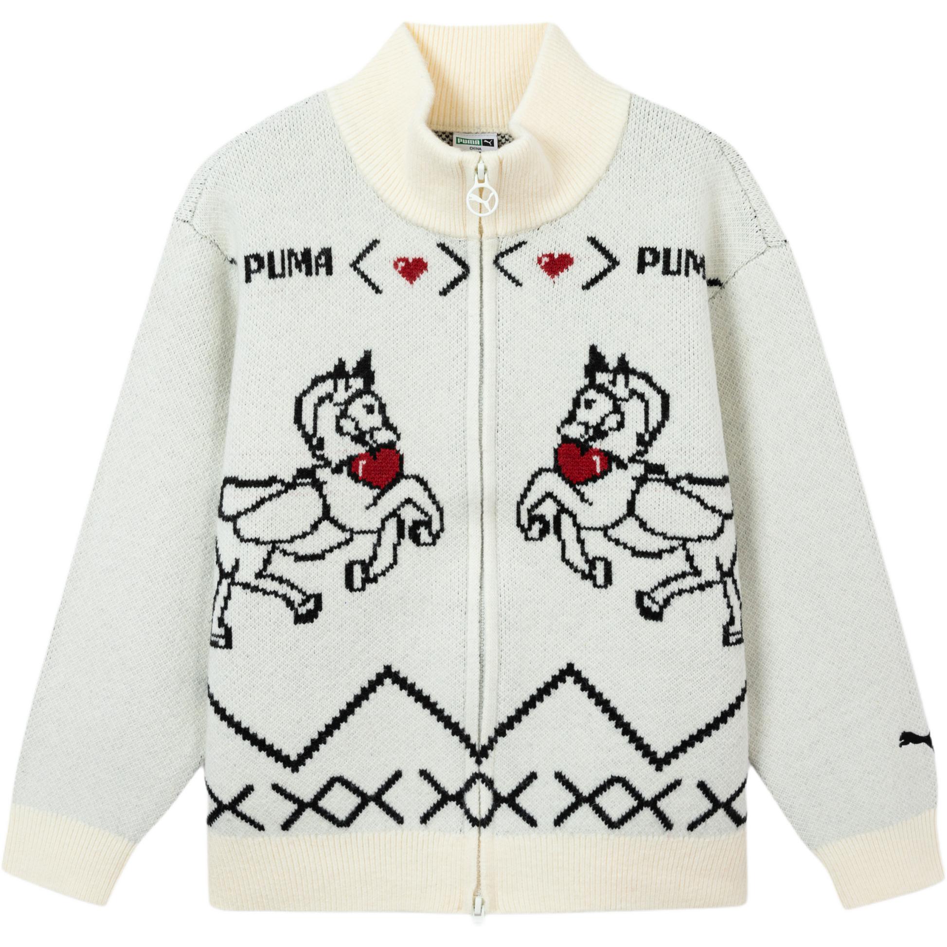 

Детский свитер со стоячим воротником средней высоты Puma, экрю