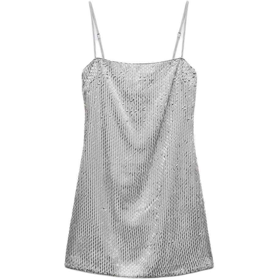 

Платье-комбинация женское серебряное Zara