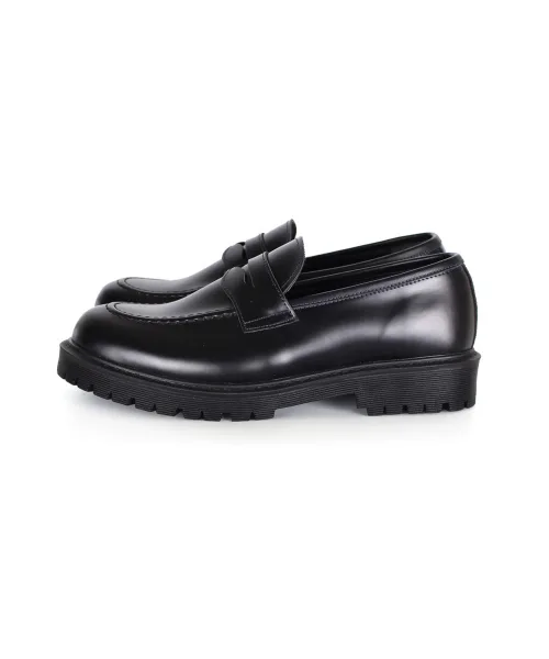 Мужские лоферы на толстой подошве 4cm Lucien Classic THENOPI черные — фото 4