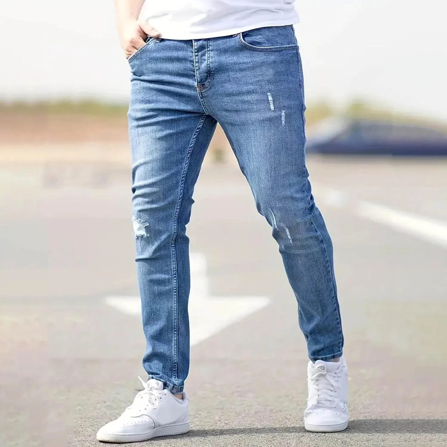 Джинсы деним, бойфренды, темно-синие — фото 2