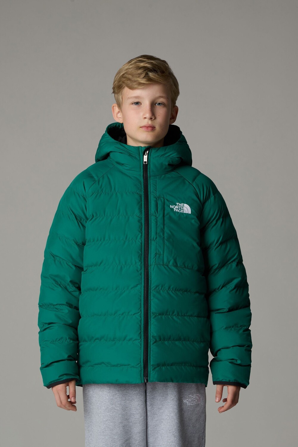 

Двусторонняя куртка с капюшоном Perrito для мальчиков The North Face, зеленый