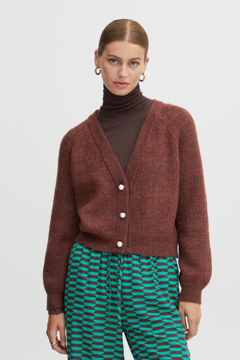 

Кардиган ICHI Strickjacke IHMARIN CA2 20115031, коричневый