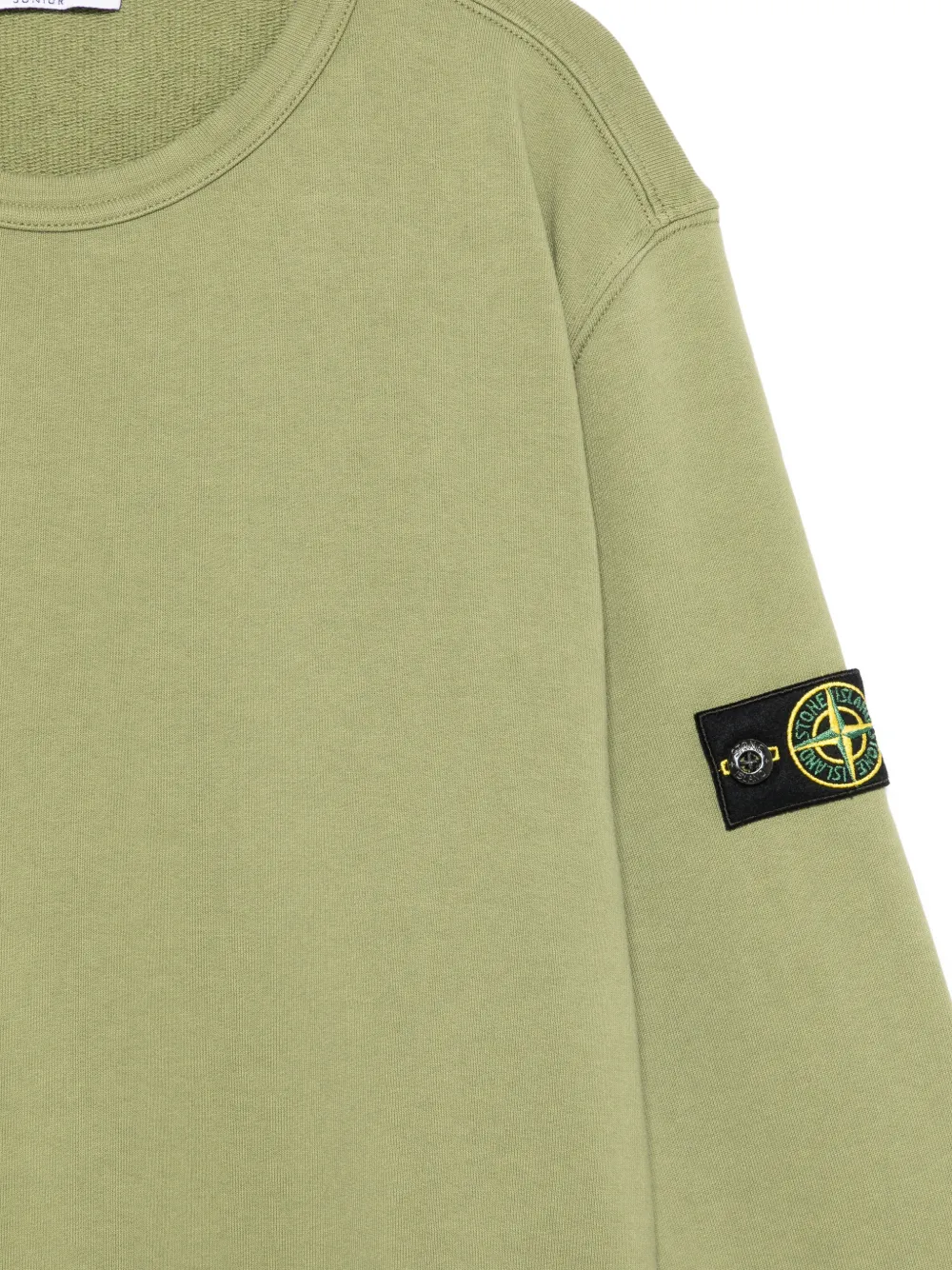 Толстовка с нашивками Stone Island Junior, зеленый — фото 3