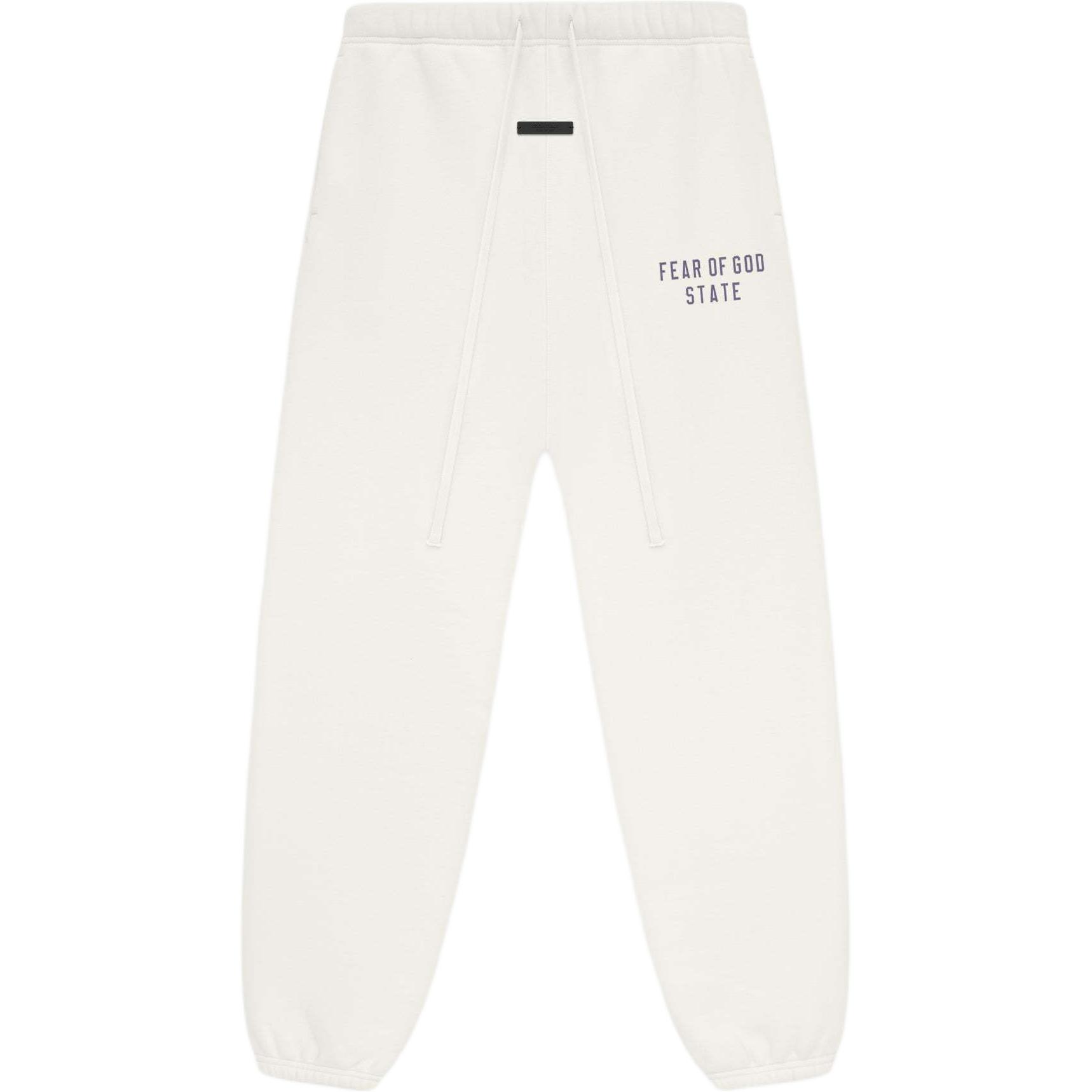 Флисовые эссенциальные спортивные брюки Fear Of God Essentials, слоновая кость — фото 3