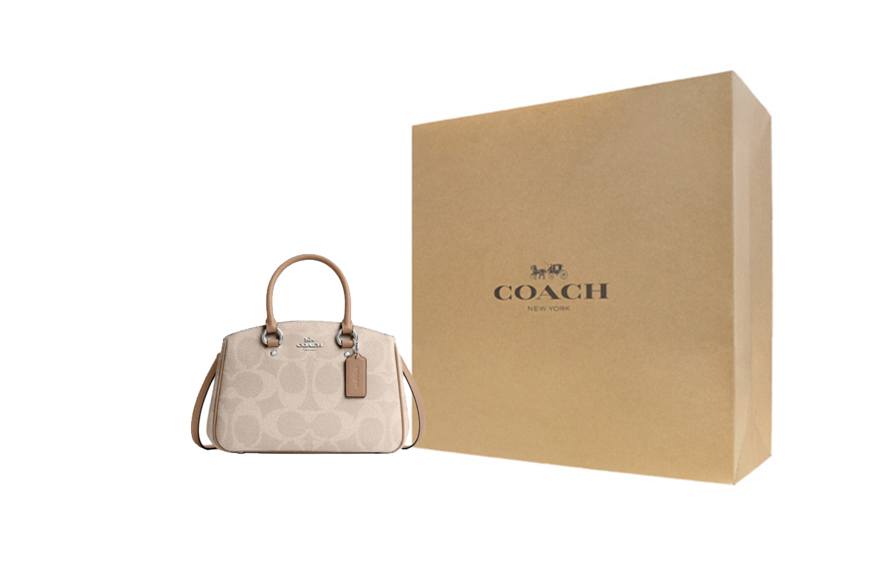 

COACH Саванна искусственная кожаная сумка через плечо кроссбоди женская песочный и тауп
