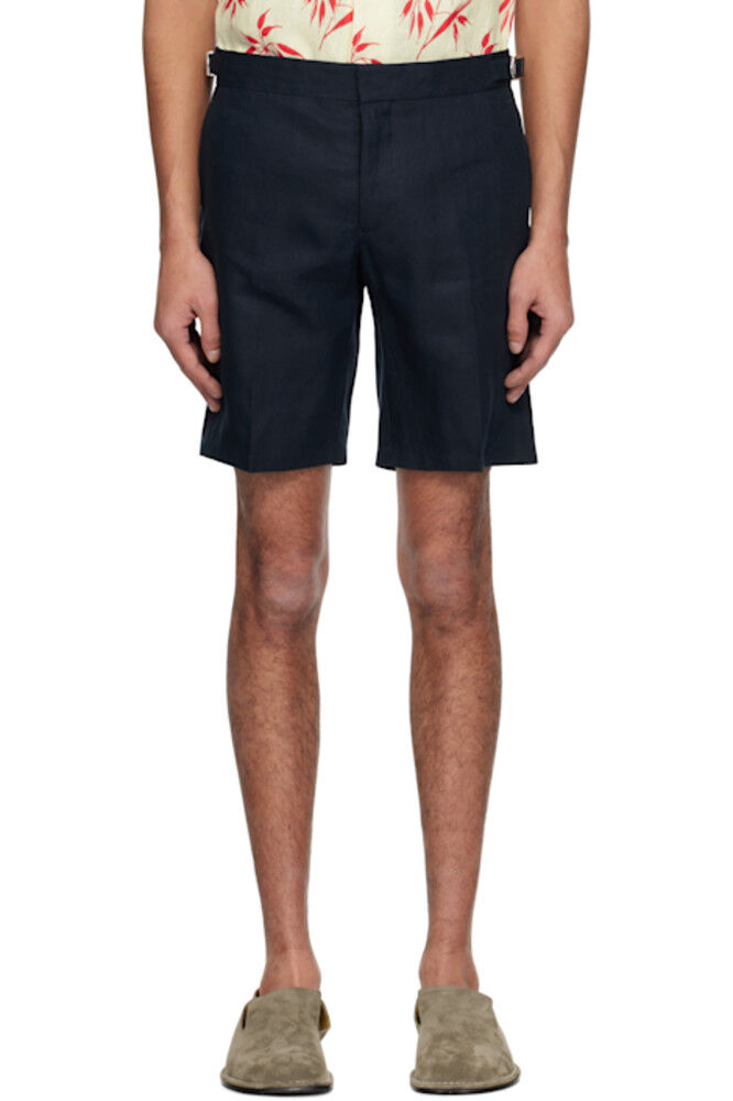 

Итальянские льняные шорты Navy Norwich Orlebar Brown