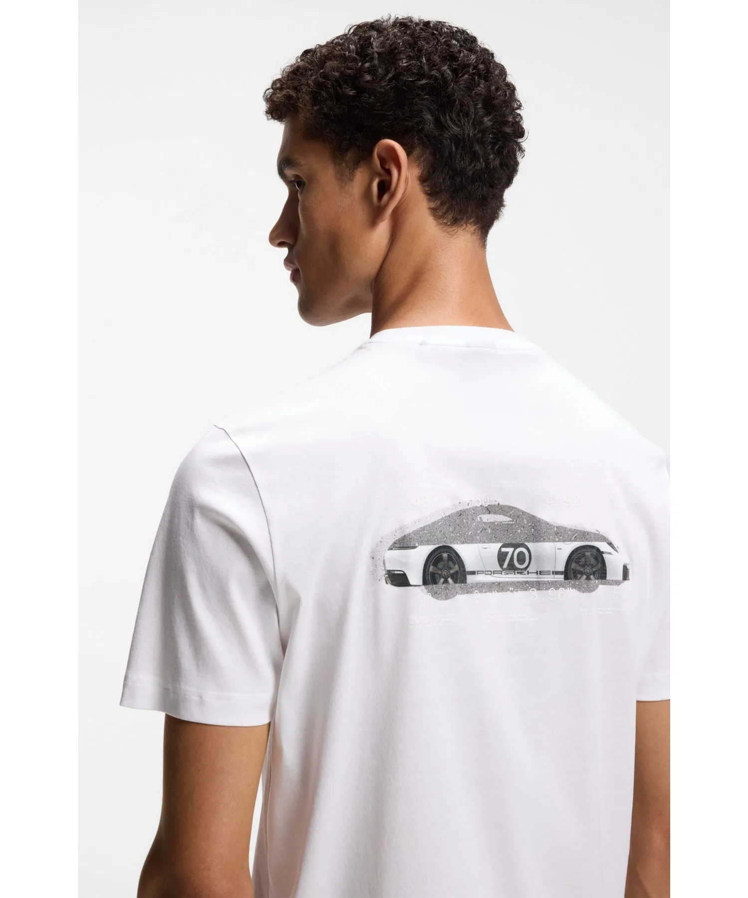Мужская футболка BOSS x Porsche из хлопка с графикой — фото 2