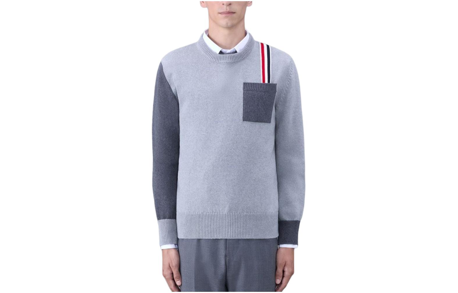 

Funmix RWB-Полосатый Свитер THOM BROWNE, Серый