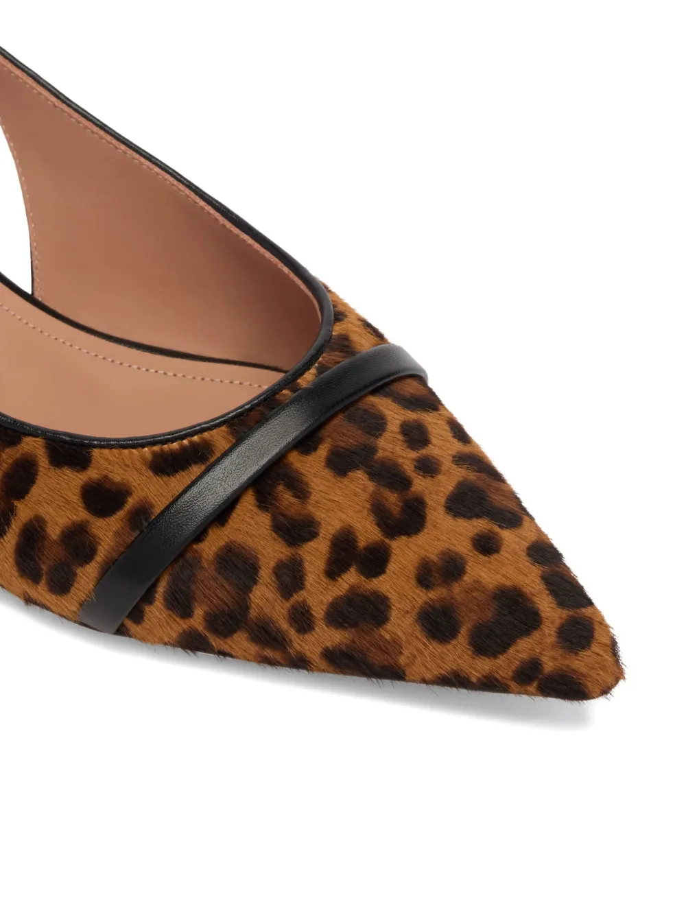 Балетки Jama с ремешком на пятке и леопардовым принтом Malone Souliers, коричневый — фото 4
