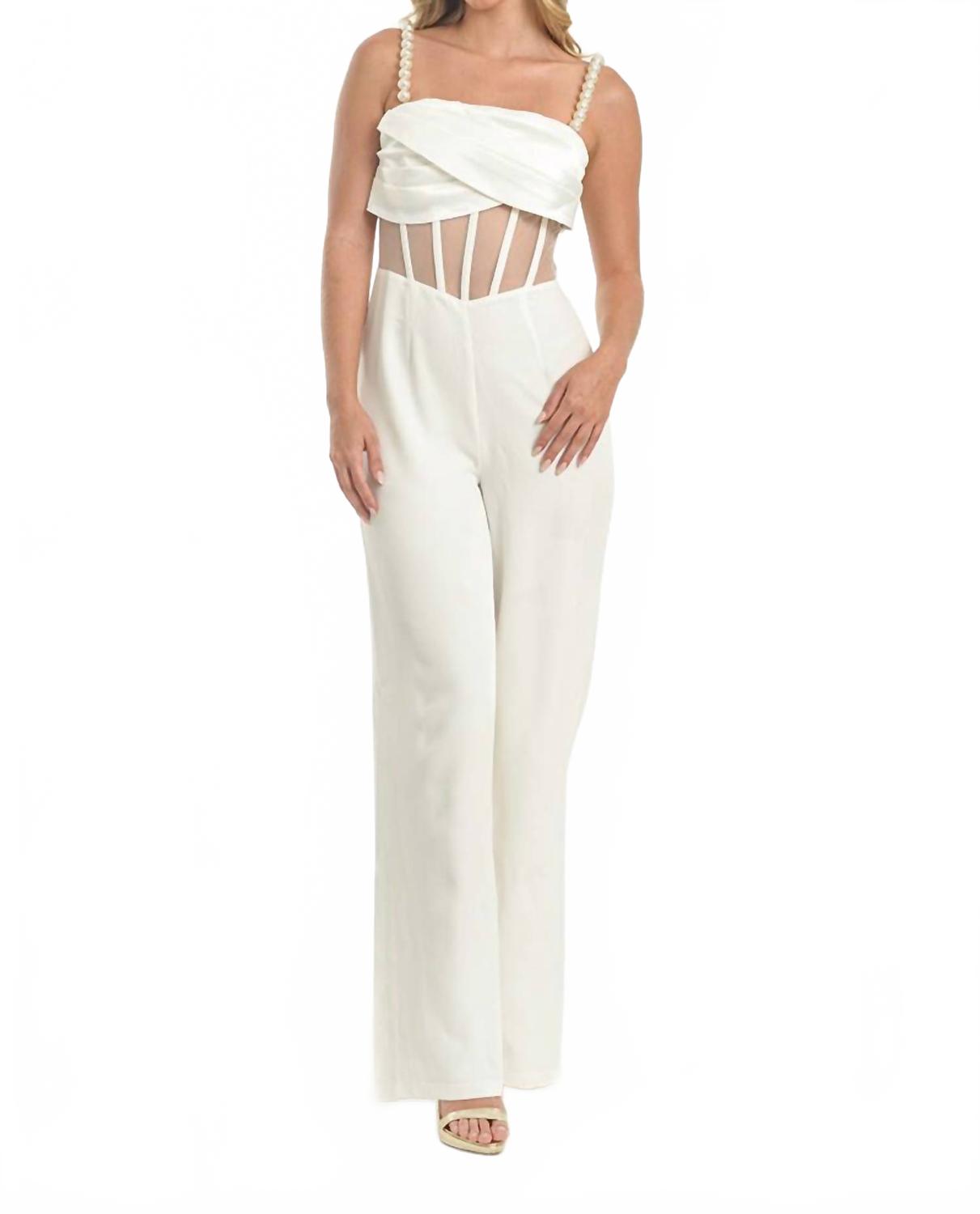 

Жемчужная мечта Комбинезон в белом Steffany Milano