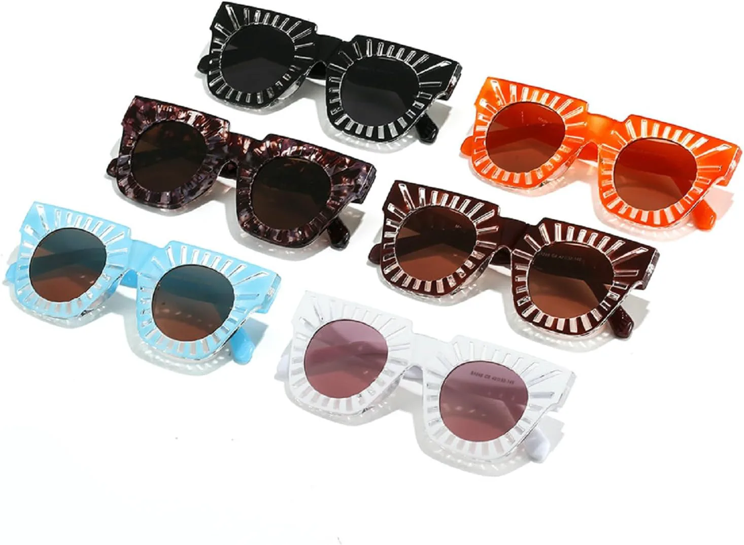 

Женские солнцезащитные очки Melrose Square Punk Shield 2024, роскошные очки «кошачий глаз» для женщин, солнцезащитные очки с защитой от УФ-излучения UV400, Orange